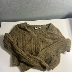 Urban Outfitters Olive V-Neck Sweater